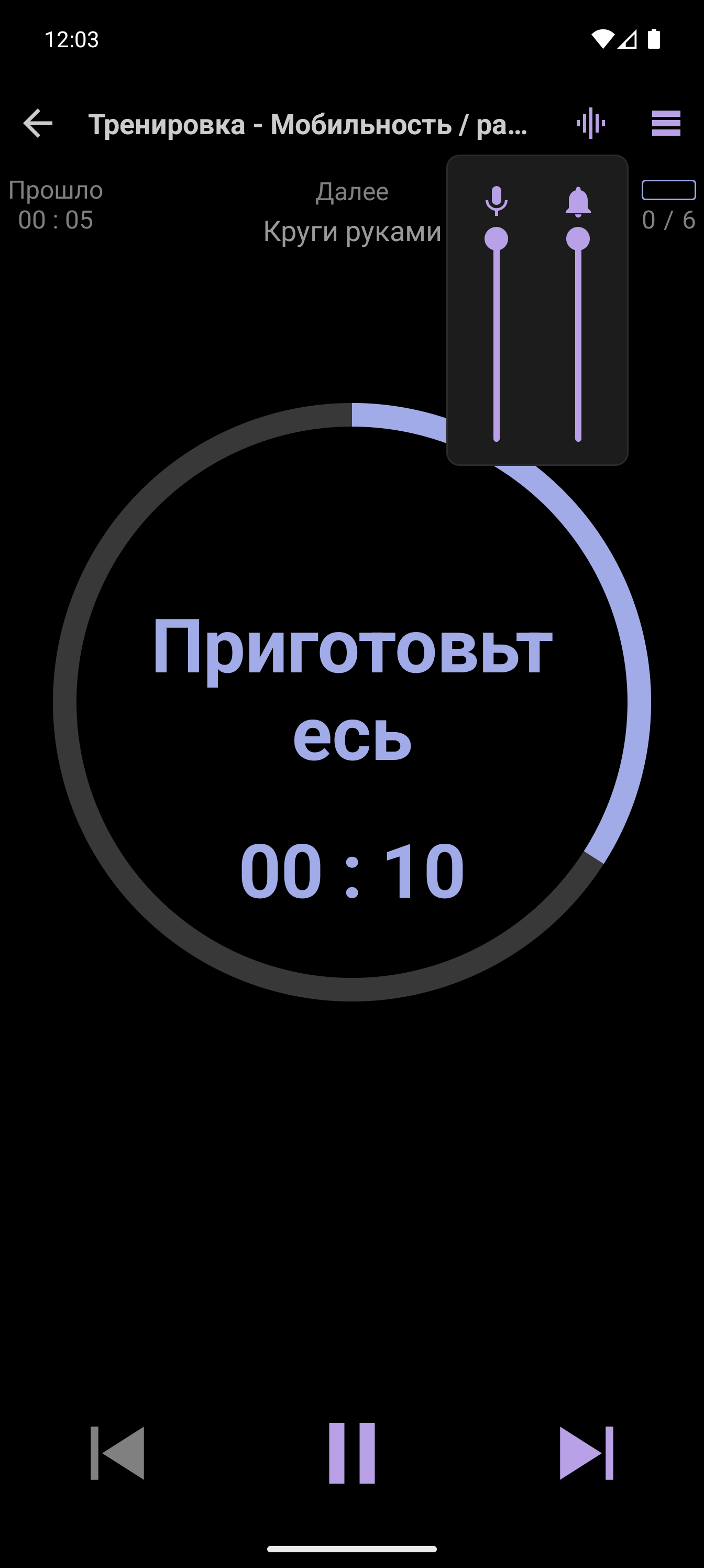 Настройка голосового сопровождения CrazyFit в плеере тренировки
